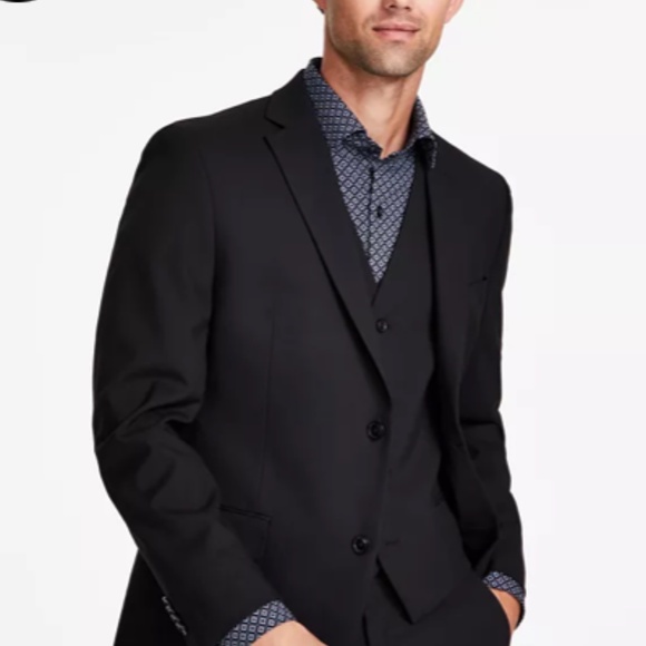 Men's Slim-Fit Stretch Solid Suit Jacket, Created for Macy's Sz. 38